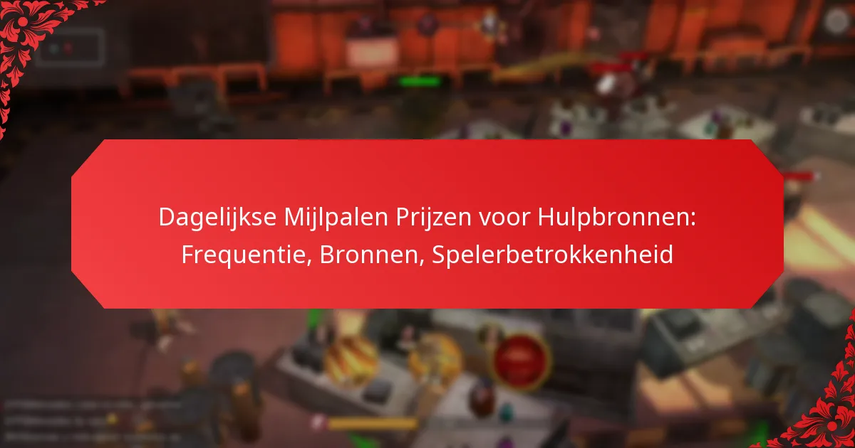 Dagelijkse Mijlpalen Prijzen voor Hulpbronnen: Frequentie, Bronnen, Spelerbetrokkenheid