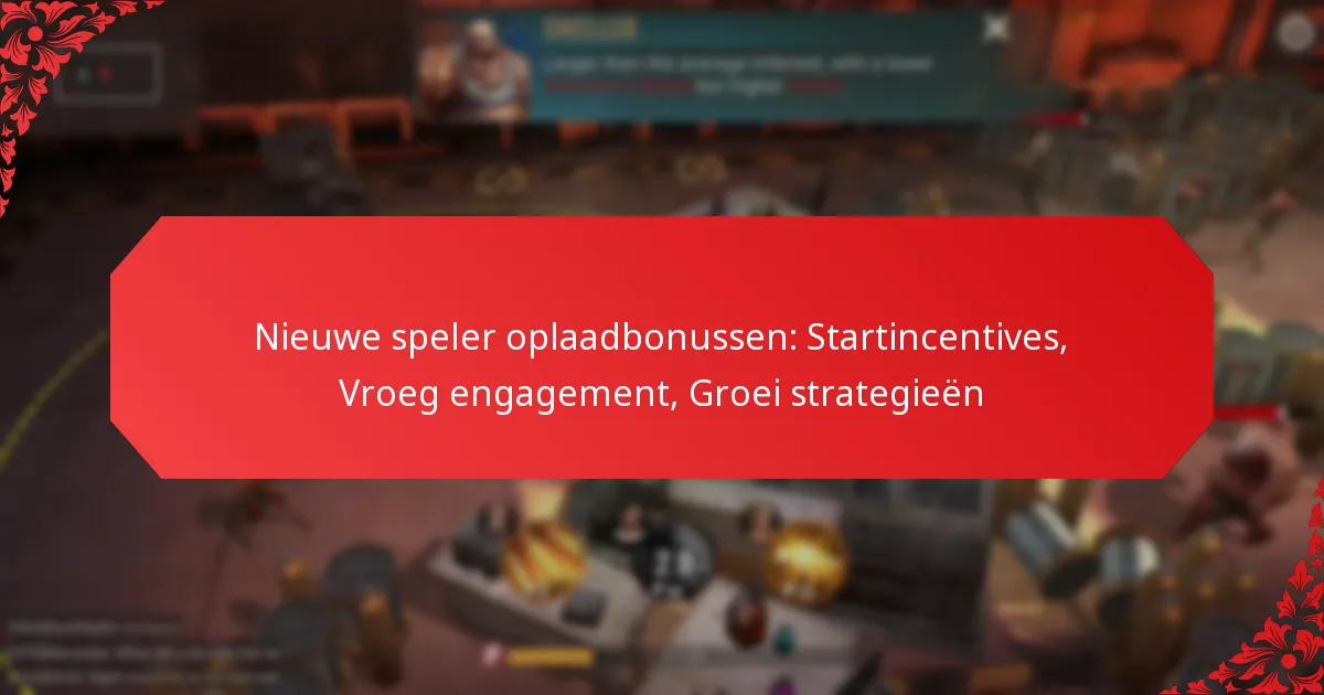 Nieuwe speler oplaadbonussen: Startincentives, Vroeg engagement, Groei strategieën