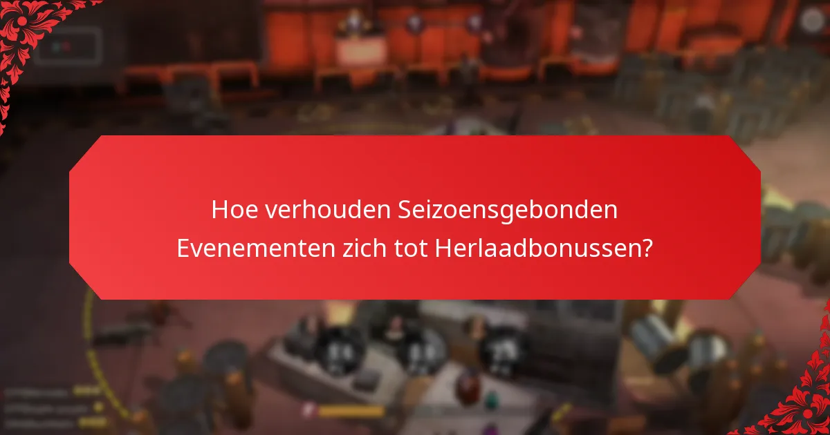 Hoe verhouden Seizoensgebonden Evenementen zich tot Herlaadbonussen?